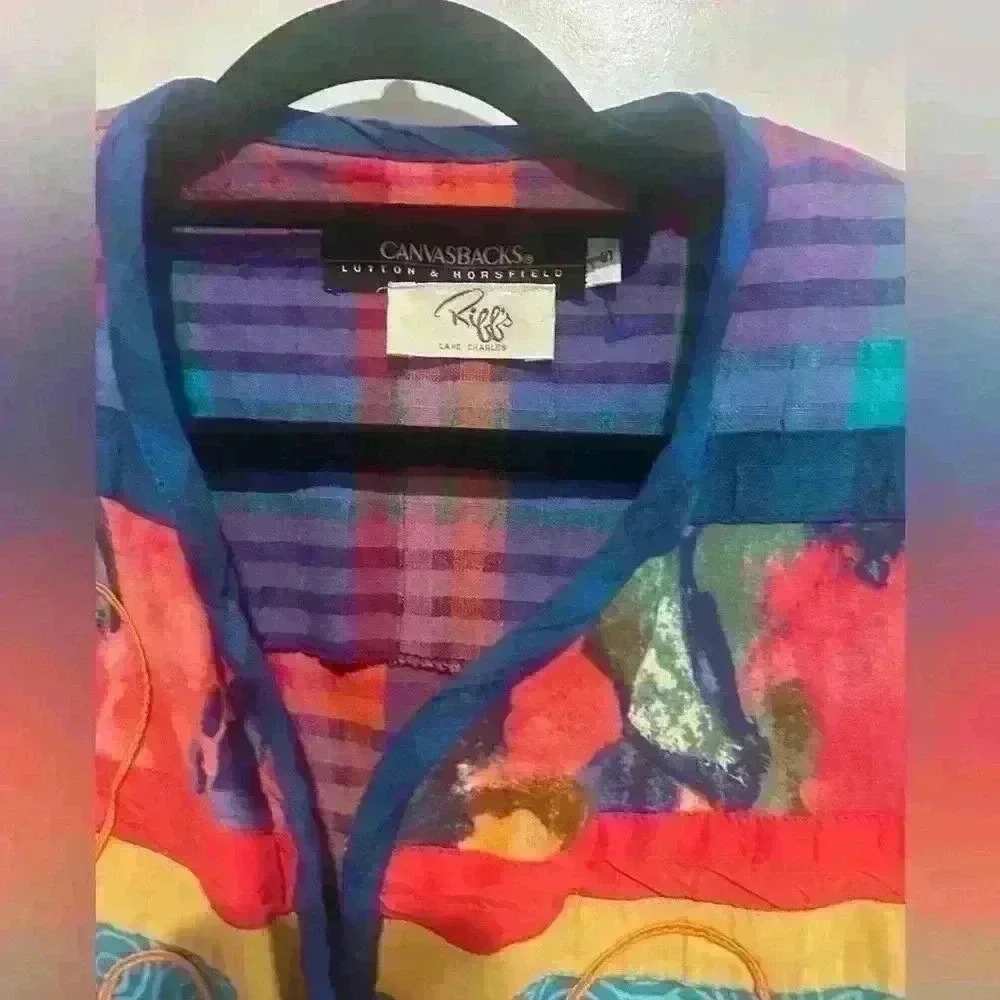 Vintage Canvasback multicolored Jacket size small - Picture 4 of 4
